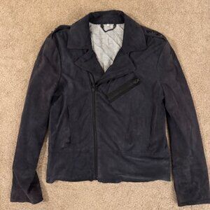 Joe's Collection Real Suede Motorcycle jacket with stud accent.
